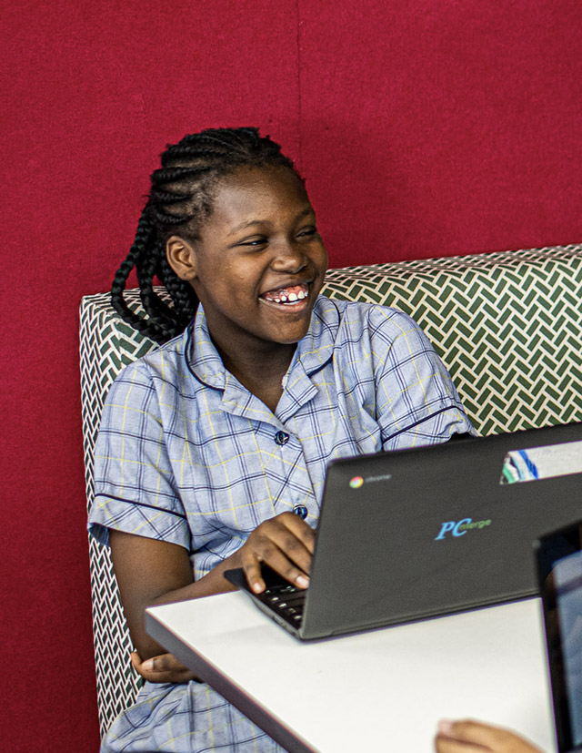 Grinning student from Our Lady of the Rosary Catholic Primary School St Marys