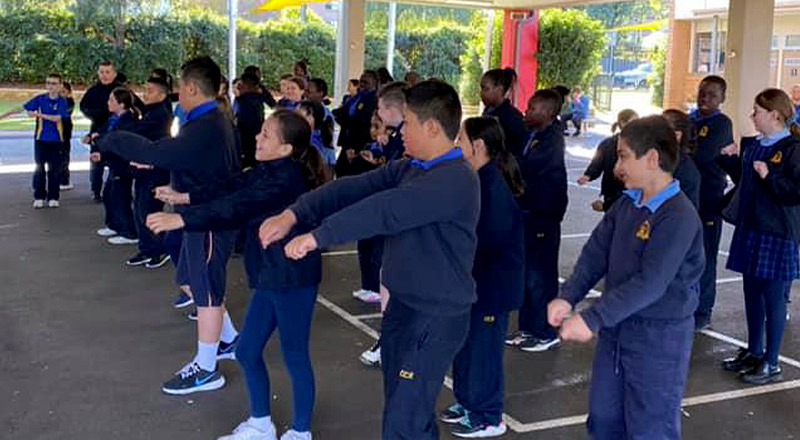 Students from Our Lady of the Rosary Catholic Primary School St Marys participating in Dance Fever