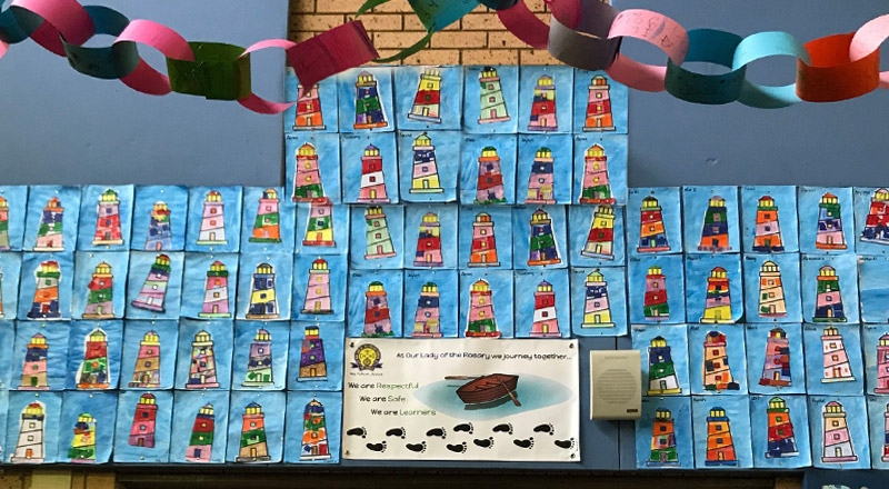 Lighthouse representing Our Lady of the Rosary St Marys PBS4L program